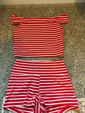 Target Red and White Striped Two-Piece Set